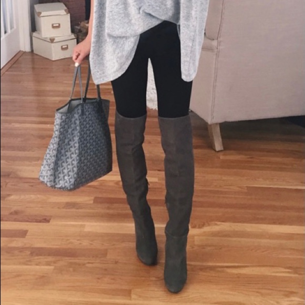 Gray above the knee Halogen boots